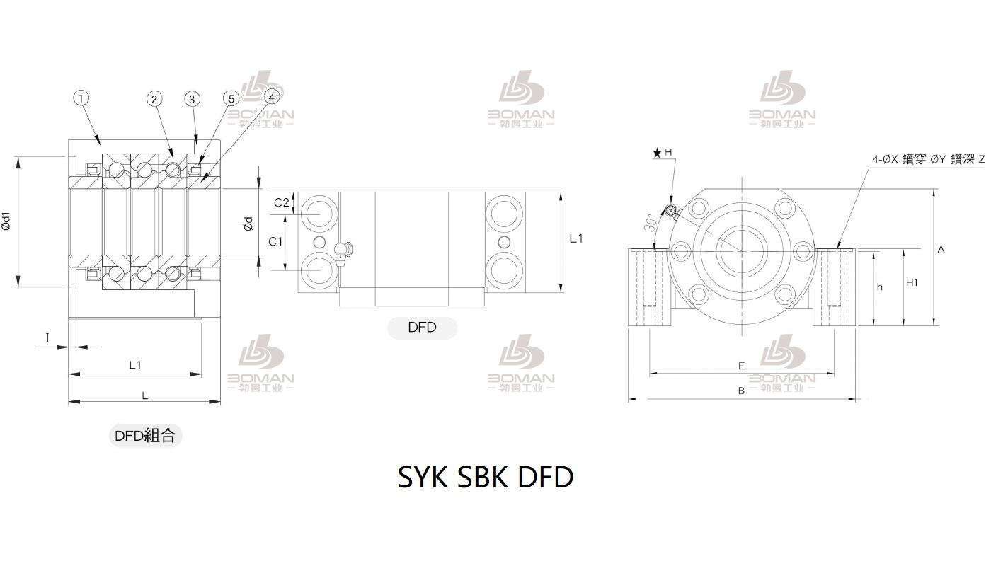 SYK FF10 syk丝杆支撑座3d